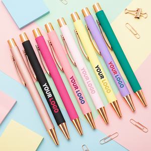 Bolígrafo con Logotipo Personalizado al por Mayor, Bolígrafo Promocional de Oro Rosa con Grabado Láser para Regalos Empresariales - Product Image 1