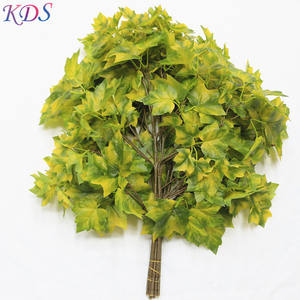 Feuilles artificielles pour la décoration d'arbres réalistes, feuilles de simulation en plastique pour banian, verdure artificielle vert clair - Product Image 4