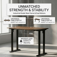 Nouveau Style grande colonne électrique hauteur réglable quatre moteurs bureau cadre de bureau debout pour bureau lourd
