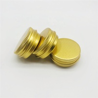Pot rond en aluminium doré de petite taille de 15ml Récipient rond en aluminium pour le stockage des crèmes cosmétiques pour les yeux Boîte en fer blanc