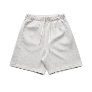 Shorts de survêtement décontractés en gros pour hommes, couleur unie, coton, taille élastique, style streetwear, nouveauté, pour le basketball et le sport - Product Image 2