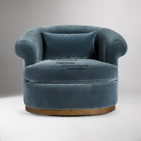 Fauteuil de détente au design moderne, modules en tissu velours noir, fauteuil d'appoint pour salon, pieds en métal pour l'aventure à la maison