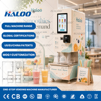 Fabricant de distributeurs automatiques Haloo, distributeur de smoothies, distributeur automatique de smoothies robotisé avec bras robotique, écran tactile HD