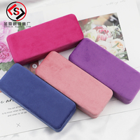 Vente flash - Boîte de rangement pour lunettes de soleil de haute qualité, personnalisée avec logo, rectangulaire, en velours court, pour lunettes de myopie, lunettes de soleil tendance haut de gamme