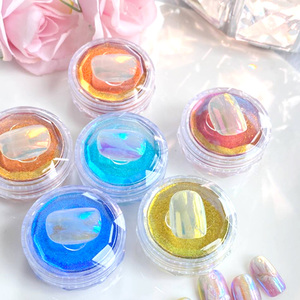 TSZS-Polvo holográfico de neón brillante <span class=keywords><strong>para</strong></span> <span class=keywords><strong>uñas</strong></span>, colorido, rosa, azul, amarillo, espejo de <span class=keywords><strong>uñas</strong></span>, venta al por mayor - Product Image 4
