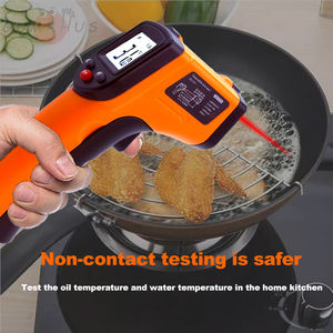 Termômetro Digital Infravermelho -50 a 400 Graus, Pirômetro Sem Contato, Higrômetro, Medidor de Temperatura a Laser, Material Plástico - Product Image 6