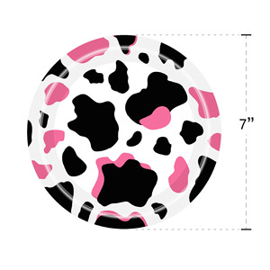 Cow Print Party Supplies <b>Disposable</b> <b>Plates</b> Cups Napkins Set For Birthday Celebration - Product Image 4