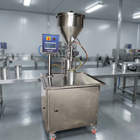 Machine de remplissage de produits alimentaires semi-automatique à piston numérique en acier inoxydable, à économie d'énergie