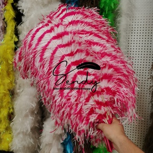 <span class=keywords><strong>Plumes</strong></span> d'autruche naturelles rayées de 60 à 65 cm en gros pour costumes de carnaval et décorations de festival de samba - Product Image 2