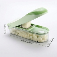 Mandoline manuelle en plastique pour la cuisine, coupe-oignons et légumes, écologique, lames en acier inoxydable 301 + acier inoxydable 420J2, certifiée LFGB, Smile