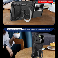 Coques de téléphone sportives avec anneau de caméra coulissant pour Tecno Camon 40 Pro 4G 5G Spark 40 Pro 40C Pop 10 Pova Slim Comng Call Flash Covers