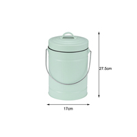 Poubelle sur pied en acier inoxydable noir 3L 5L Seau de stockage Poubelle à compost Poubelle de cuisine ronde