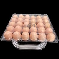 Plateaux à oeufs en plastique transparent bon marché boîte à oeufs livraison gratuite plateau à oeufs en plastique avec poignée