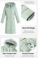 Manteau d'hiver rembourré pour femmes, taille plus, mi-long, style coréen, veste épaisse pour femmes avec capuche en fourrure