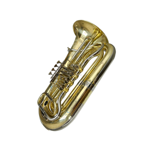 Tuba <span class=keywords><strong>Trompette</strong></span> Professionnelle SEASOUND OEM Bb <span class=keywords><strong>à</strong></span> 4 <span class=keywords><strong>Pistons</strong></span> Rotatifs Dorés, Alésage de 20 mm, Diamètre du Cloche de 375 mm, JYTU0746 - Product Image 3
