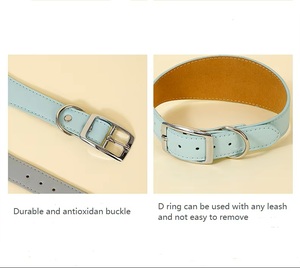 Collar de Cuero Ajustable para Perros Grandes como Galgo, Afghán, Deerhound, Lurcher, Whippet y Dachshund - Product Image 4
