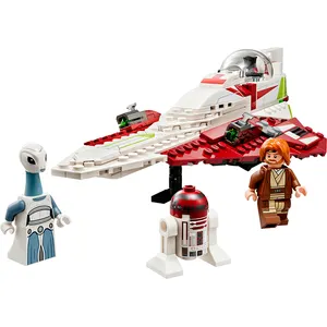 Set blok bangunan rumah Perang Obi-Wan Jedi Starfighter baru kustom untuk mainan anak permainan kreatif 261 buah mok2193