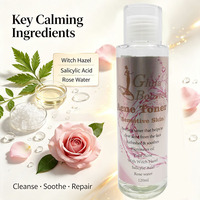 Tonique anti-acné Gluta Booster à l'hamamélis, à l'acide salicylique et à l'eau de rose, absorption rapide, réduit les rougeurs, élimine efficacement et prévient l'acné