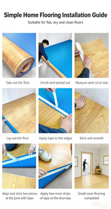 Rouleau de linoléum imperméable, résistant aux rayures, <span class=keywords><strong>tapis</strong></span> en plastique, revêtement de sol en vinyle fin pour supermarché et dortoir - Product Image 5