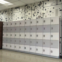 Armoire à vêtements de stockage à clé électronique ABS avec pièces moulées pour bureau et casier de gymnastique pour étudiants