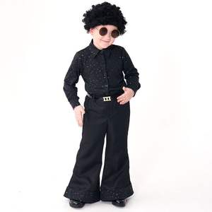 <span class=keywords><strong>Costume</strong></span> de spectacle rétro <span class=keywords><strong>disco</strong></span> des années 70 pour enfants européens et américains, avec paillettes, pour filles, en polyester - Product Image 2
