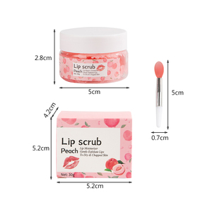 Soin des lèvres, gommage exfoliant doux pour les lèvres, baume hydratant, gommage naturel pour les lèvres au <span class=keywords><strong>sucre</strong></span> de pêche pour éliminer les peaux sèches et gercées - Product Image 6