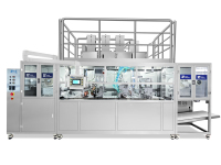 Machine automatique numérique PLC haute vitesse pour la fabrication de dosettes de lessive avec équipement d'emballage liquide sous film PVA