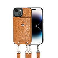 Tendance mode 2025 : Étui de téléphone utilitaire en cuir véritable avec porte-cartes