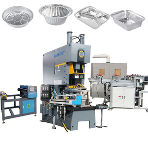 Ligne de production de conteneurs en aluminium 80T à 4 cavités <span class=keywords><strong>Machine</strong></span> automatique de fabrication de plateaux de plats de cuisine jetables - Product Image 3