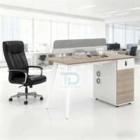 Ensemble de table de bureau contemporain MFC en bois 1 2 4 6 8 personnes pour ordinateur directeur directeur poste de travail du personnel