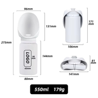 Fournitures FDA 550ml Portable Extérieur Silicone Voyage Pliable Chien Bouteille D'eau Pet Chien Distributeur D'eau Pet Chien Bols Mangeoires