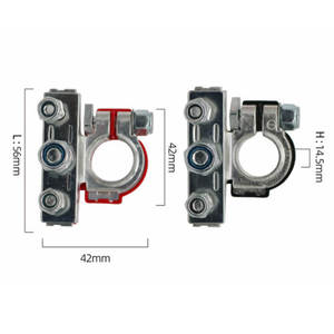 Tête de Pile de batterie <span class=keywords><strong>Automobile</strong></span> en laiton plaqué étain connecteur de batterie borne de batterie Positive et négative - Product Image 2