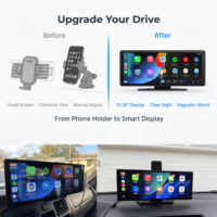 Pantalla de Navegación Inteligente para Automóvil, Conexión Magnética, 10.26 Pulgadas, Ligera, USB, RGB, Tablet para Automóvil, CarPlay, Android Auto