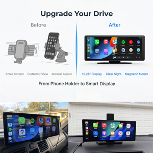 Pantalla de Navegación Inteligente para Automóvil, Conexión Plug-and-Play, Soporte Magnético, Tableta Ligera de 10.26 Pulgadas para CarPlay y Android Auto - Product Image 2