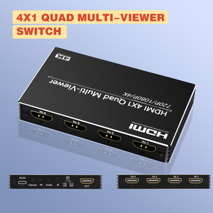 Xput <span class=keywords><strong>HDMI</strong></span> <span class=keywords><strong>4X1</strong></span> Quad Multi-Viewer 4K การสลับอย่างราบรื่นเข้ากันได้กับ DVI1.0 HDMI1.3a HDCP1.2สำหรับโครงการขนาดใหญ่ - Product Image 5