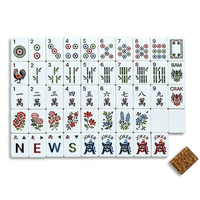 Juego de Fichas de Mahjong Americano de Lujo con Diseño de Nido de Abeja, 166 Fichas, Acrílico de Cuatro Capas de Alta Calidad, Grado Profesional, para Regalo Navideño 2026
