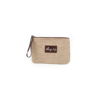 Pochette Mini en Jute pour Monnaie, Cartes, Écouteurs, Clés et Rouge à Lèvres – Idéale pour Hommes et Femmes
