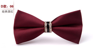 Nœud papillon pour homme <span class=keywords><strong>en</strong></span> <span class=keywords><strong>strass</strong></span>, style britannique, version coréenne à double couche, pour mariage formel et marié - Product Image 6