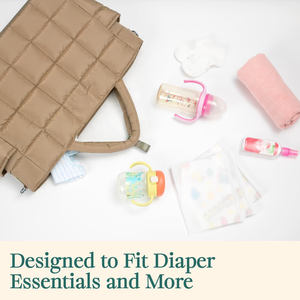 Bolsa de Pañales Acolchada, Bolsa de Mensajero para Bebé, Bolsa de Viaje con Cambiador, Bolsillos Aislados, Bolsa de Pañales Multifuncional Acolchada - Product Image 3