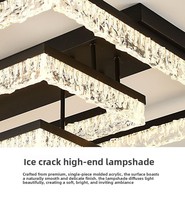 Plafonnier LED en aluminium et acrylique pour salon, style italien minimaliste, commande vocale intelligente, ensemble complet pour salon et chambre
