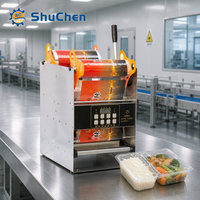 Machine à sceller manuelle Shuchen pour boîtes alimentaires, bols en plastique, gobelets, plateaux et films / Scelleuse de barquettes alimentaires