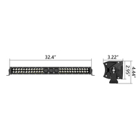 Aurora Nouvelle Barre LED de Voiture 32 Pouces 32'' Barre Lumineuse LED 1LUX 1000M 9600LM KW3 Lumière Auto Tout-Terrain 285W Barre Lumineuse LED Laser