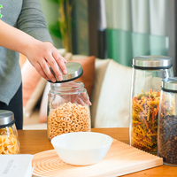 Contenants de stockage alimentaire hermétiques pour la cuisine, pour l'organisation, grand ensemble de bocaux avec couvercle en acier inoxydable, grande capacité pour les pâtes