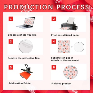 Ornements de <span class=keywords><strong>Noël</strong></span> vierges en MDF double face pour sublimation, livraison gratuite depuis l'entrepôt américain, en vrac, pour loisirs créatifs DIY - Product Image 6