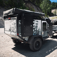 Mini caravane tout-terrain légère 4x4 2025, vente chaude, caravane de camping Kindle avec tente de toit pour les voyages en plein air