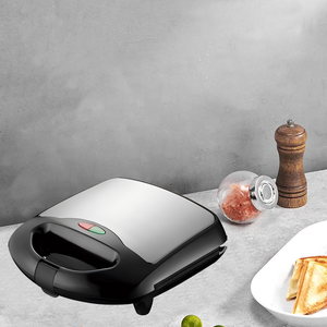 Hoja decorativa <span class=keywords><strong>grande</strong></span> S/S <span class=keywords><strong>para</strong></span> desayuno, <span class=keywords><strong>tostadora</strong></span> de gofres eléctrica, 2 rebanadas, antiadherente, mango táctil fresco, sandwichera con placa fija - Product Image 2