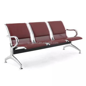 Chaise d'attente en acier inoxydable pour gare routière, hôpital, <span class=keywords><strong>bureau</strong></span>, aéroport, salon, zone d'attente, <span class=keywords><strong>2</strong></span>, 3, 4, 5 <span class=keywords><strong>places</strong></span> - Product Image 1