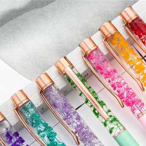 Dried Flower <b>Ballpoint</b> <b>Pen</b>, Elegant Rose Gold Decorative <b>Pen</b> with Crystal Accents for Girls, Students Gifts - Product Image 2