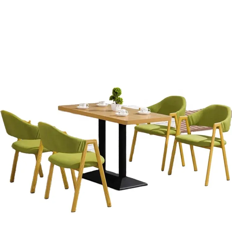 家具サプライヤーファーストフードコーヒーショップ家具テーブルと椅子セットレストランやバーシート用のモダンな商業用金属