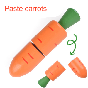 Giocattoli Educativi in <span class=keywords><strong>Legno</strong></span> per Bambini: Set da <span class=keywords><strong>Cucina</strong></span> con Frutta e Verdura da Tagliare - Product Image 2